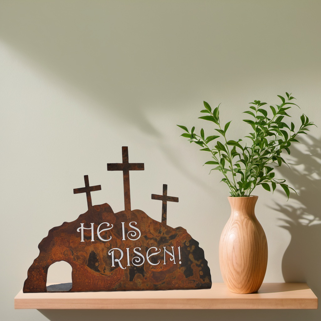 Rustic Empty Tomb Easter Scene