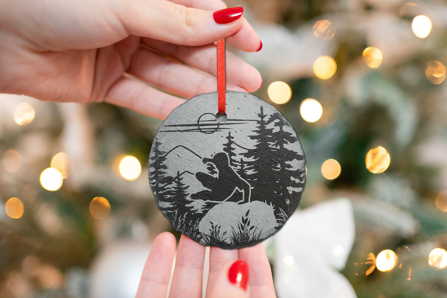 Parkour Ornament | 3" Custom Male Freerunner Ornament | Personalized Christmas Slate Ornament Nature Freerunning Gift tag