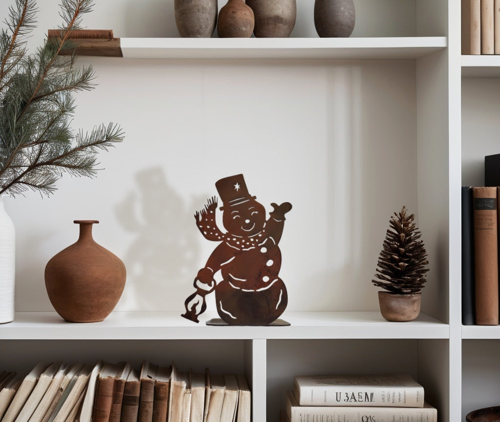 Rusted Metal Snowman