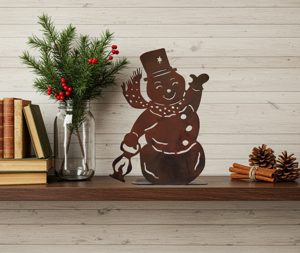 Rusted Metal Snowman