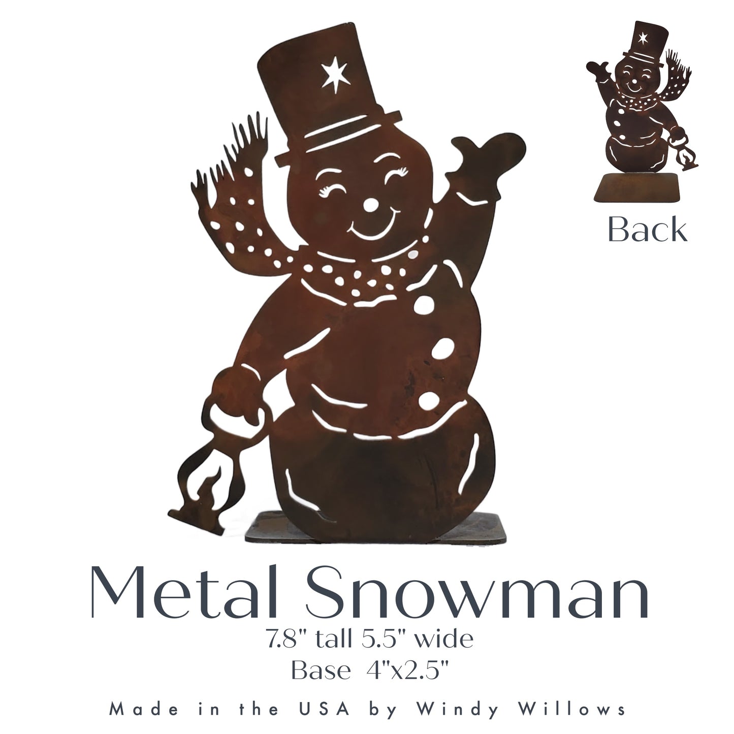 Rusted Metal Snowman