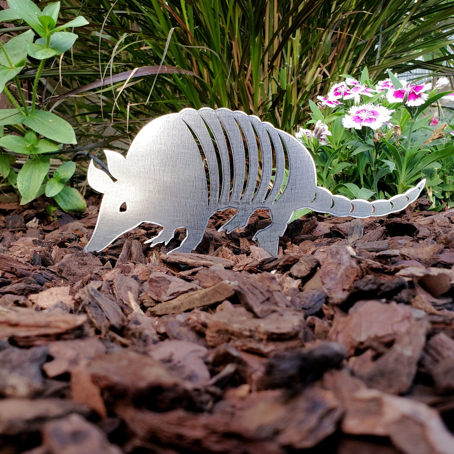 Metal Armadillo Yard Stake