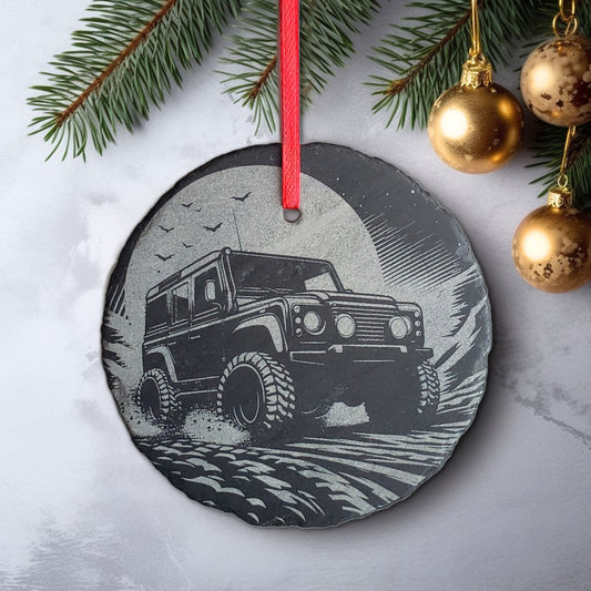 Offroad 4x4 Christmas Ornament | 3" Slate Rubicon Trail Adventure Ornaments