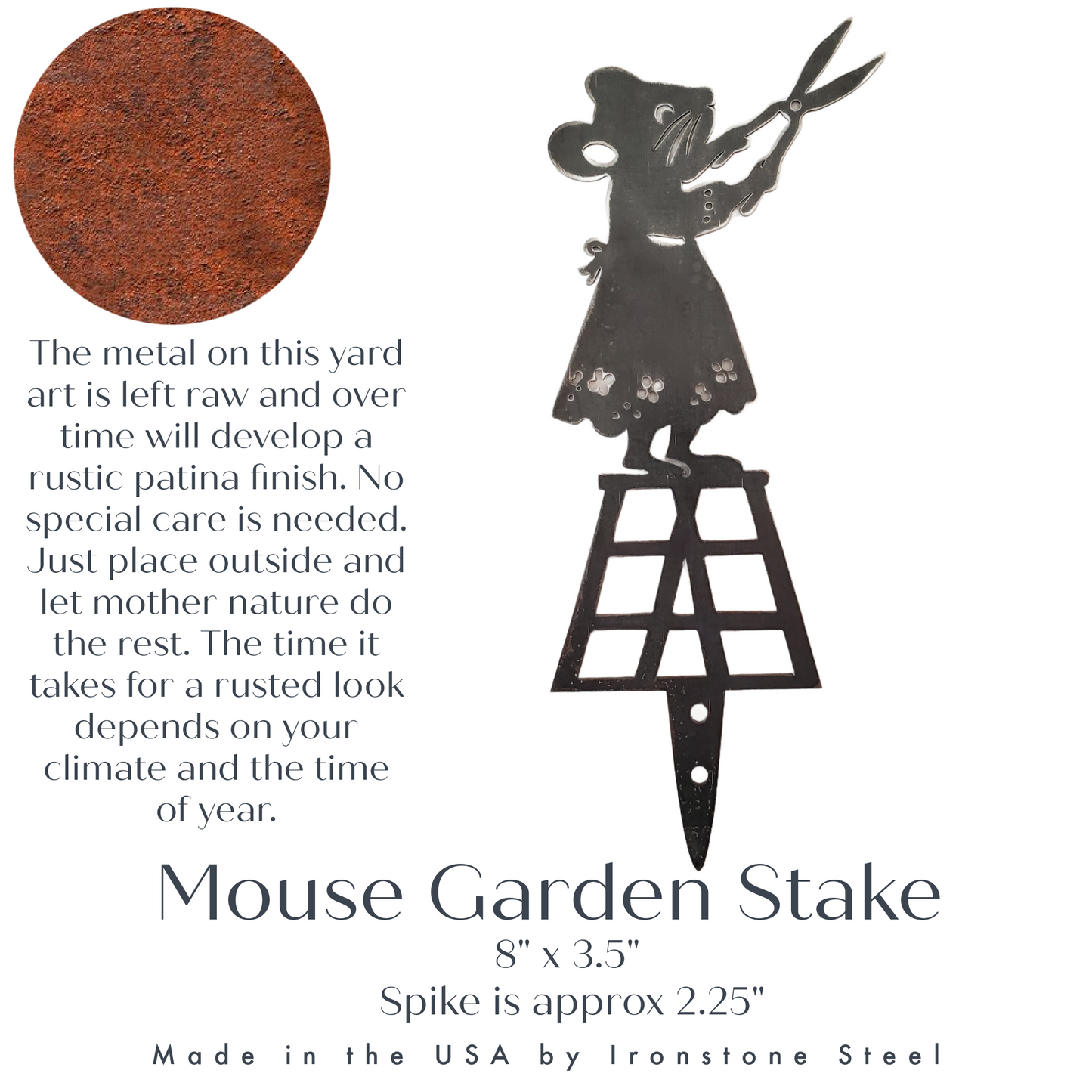 Gardener Mouse Yard Stake
