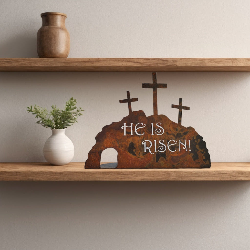 Rustic Empty Tomb Easter Scene
