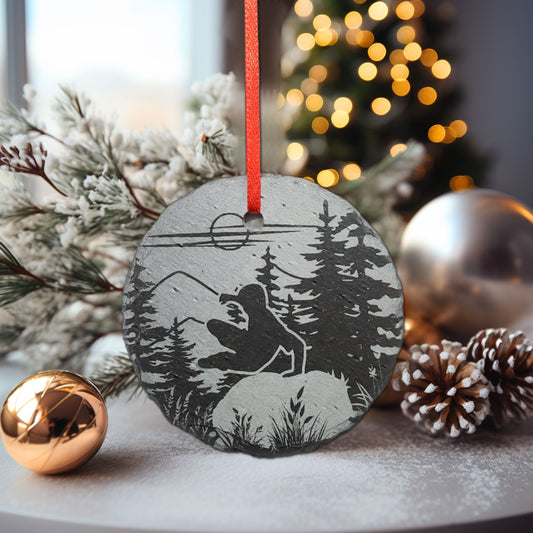Parkour Ornament | 3" Custom Male Freerunner Ornament | Personalized Christmas Slate Ornament Nature Freerunning Gift tag